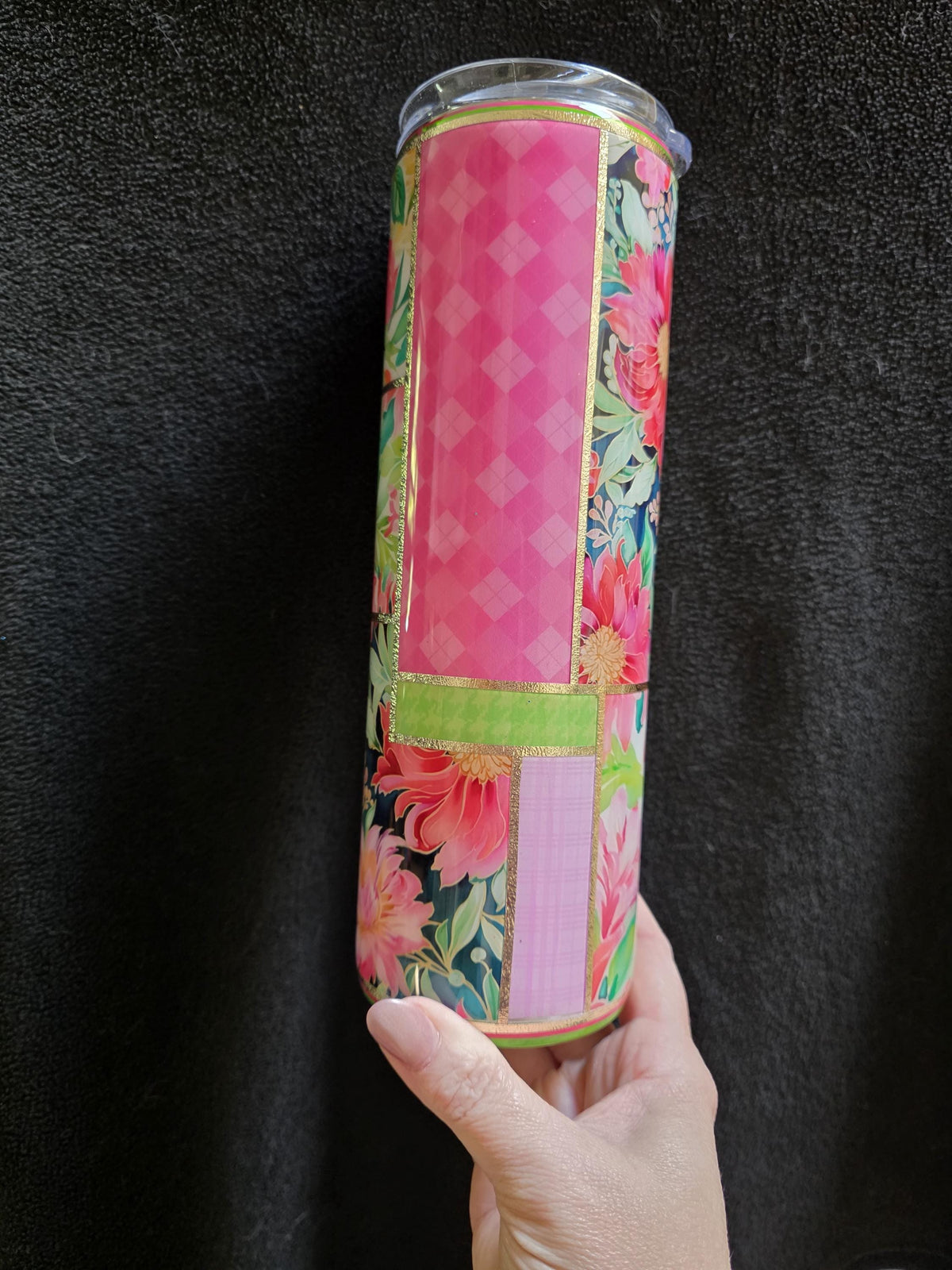 Tropical Patchwork | 30oz Skinny Stainless Steel Epoxy Tumbler