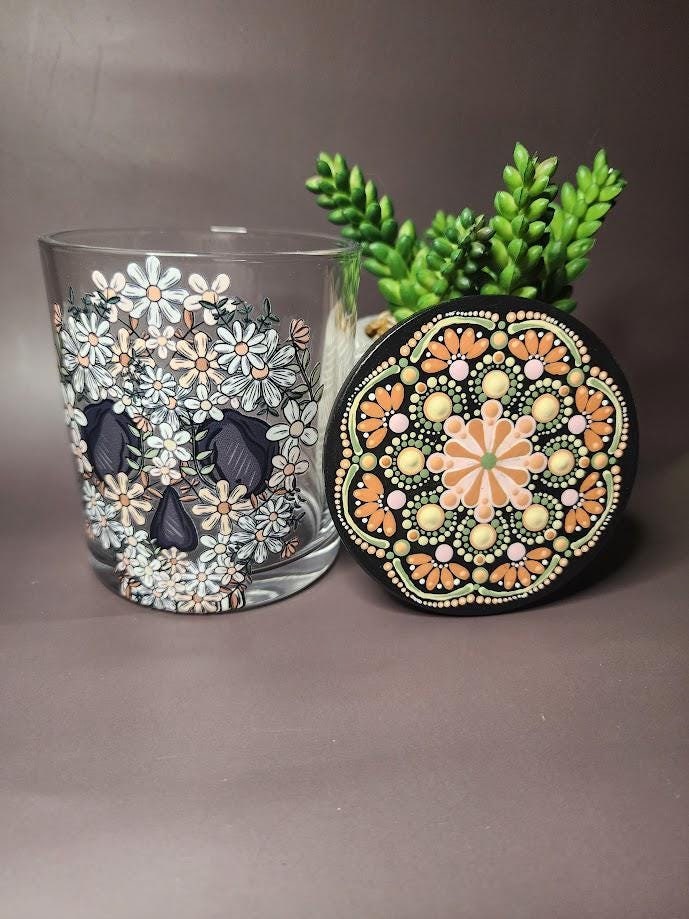 Floral Skull Mandala Stash Jar