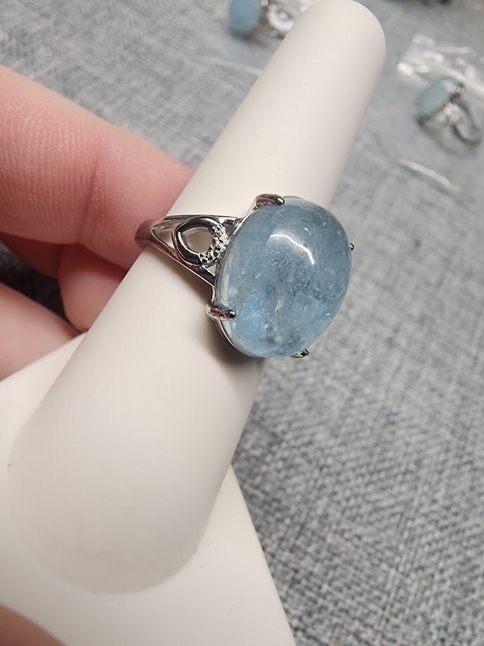 Natural Aquamarine Rings