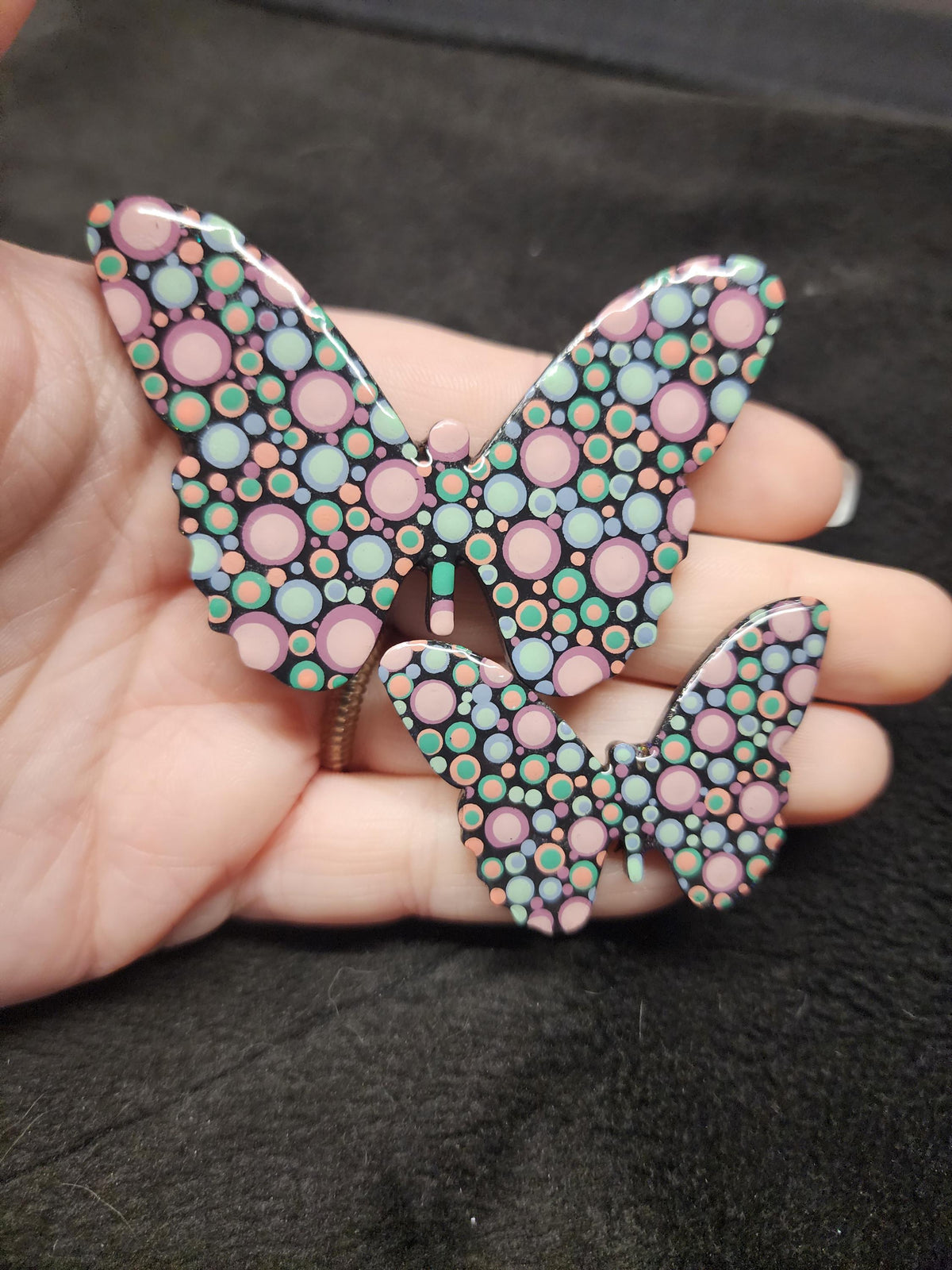 Hand Painted Pastel Butterfly Magnet Set