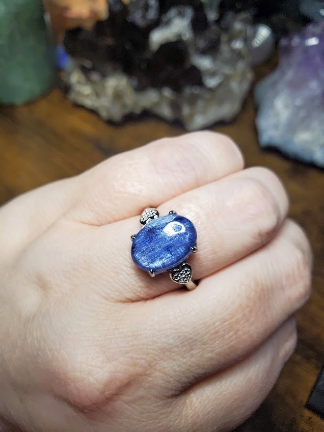 Natural Blue Kyanite Ring