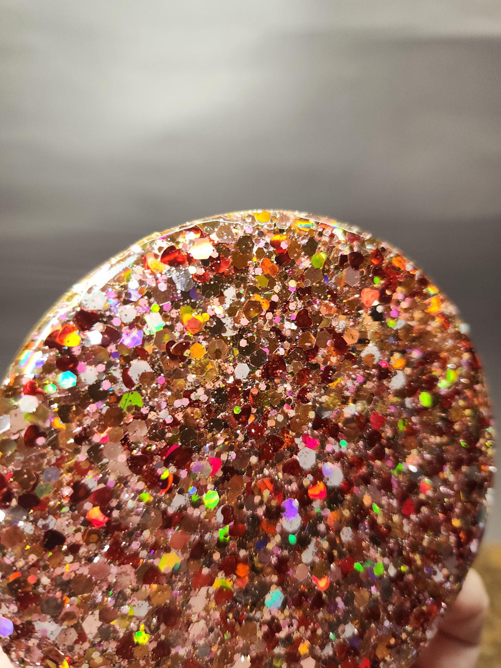 Pink Cookie Hearts Glitter Stash Jar