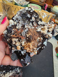 Diamond Calcite with Hematite on Matrix Specimens