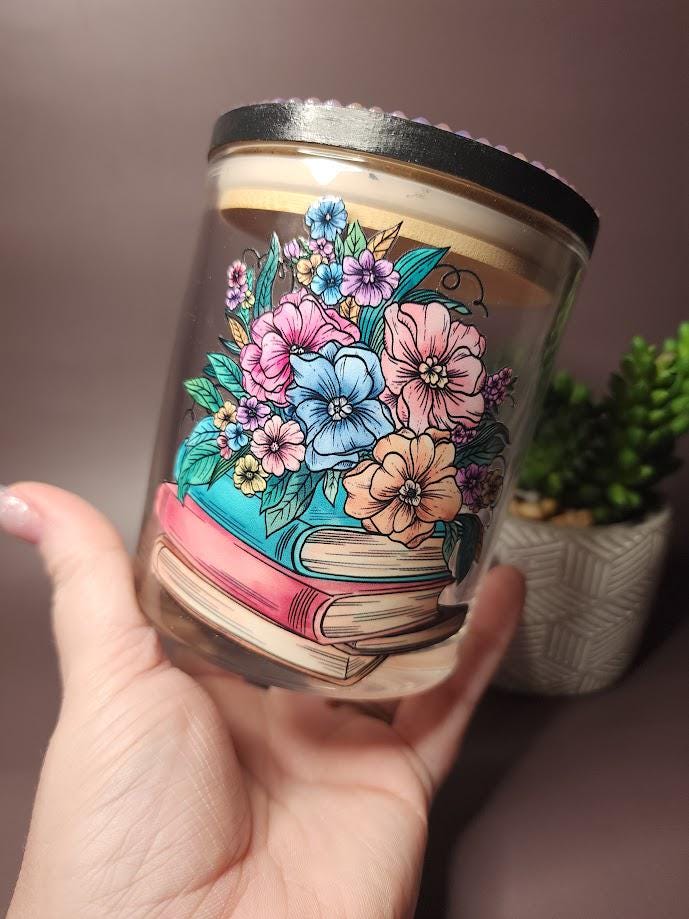 Floral Books Mandala Stash Jar