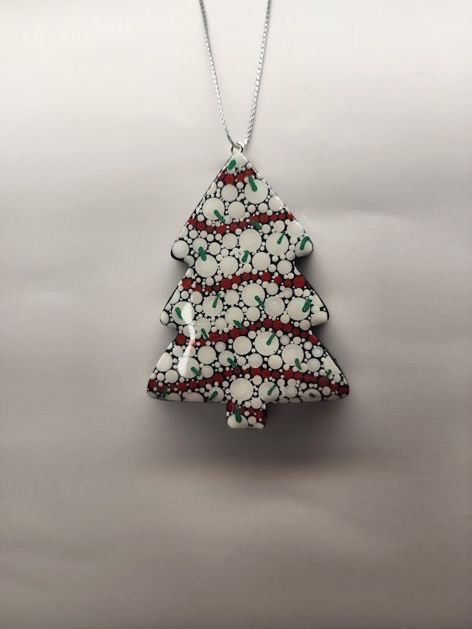 Holiday Snack Cake Tree Wood Ornament | Hand Painted