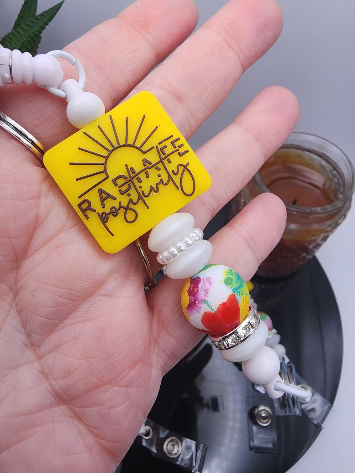 Radiate Positivity - With Kindness Floral Retractable Badge Reel