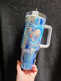 Beach Shells | 40oz Stainless Steel Epoxy Tumbler with Handle