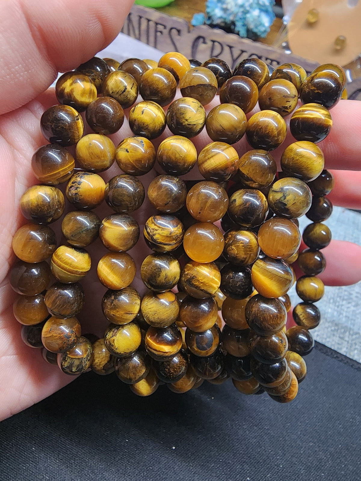 Natural Golden Tigers Eye 8mm Stretch Bracelet