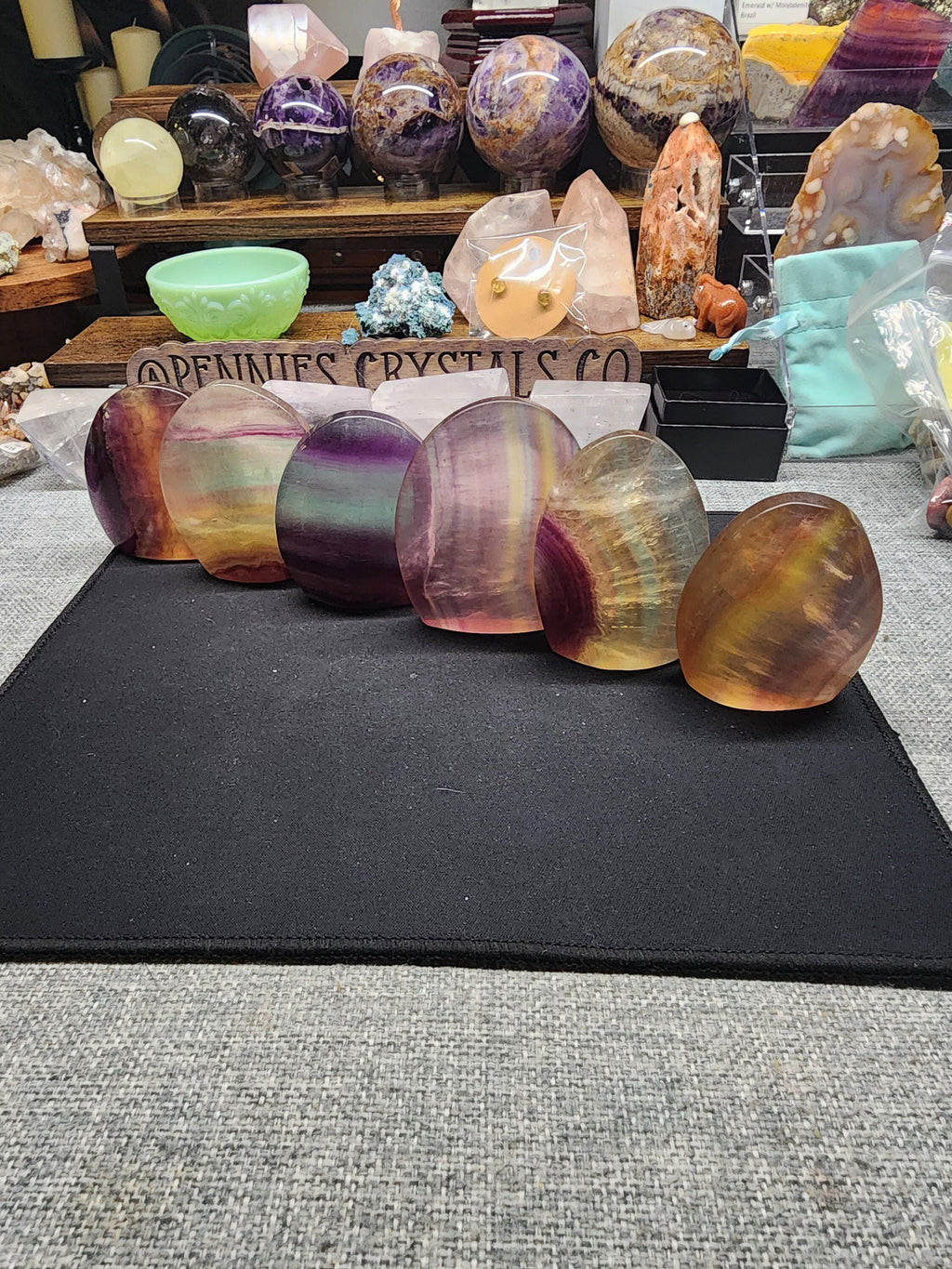 Natural Rainbow Fluorite Freeforms