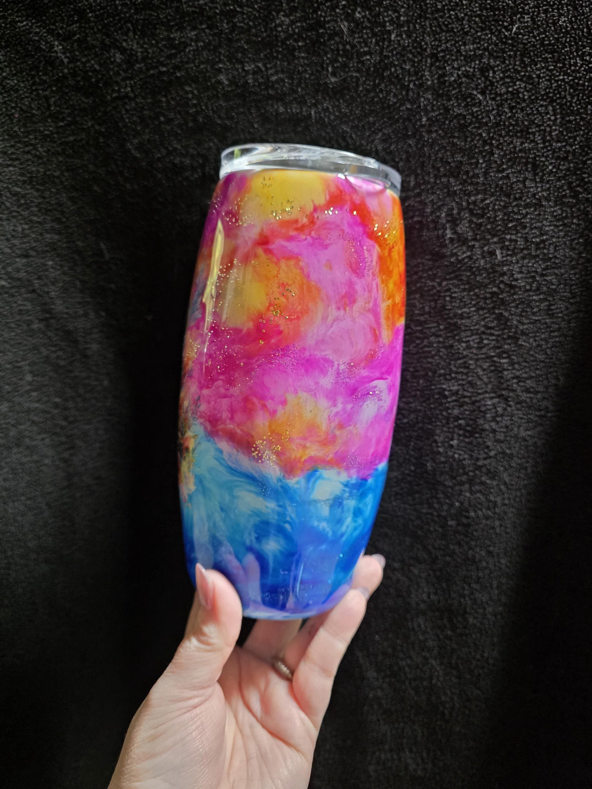 Sunset Sea Turtle | 25oz Stemless Wine Glass Stainless Epoxy Tumbler