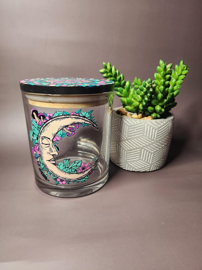 Crystal Moon Mandala Stash Jar