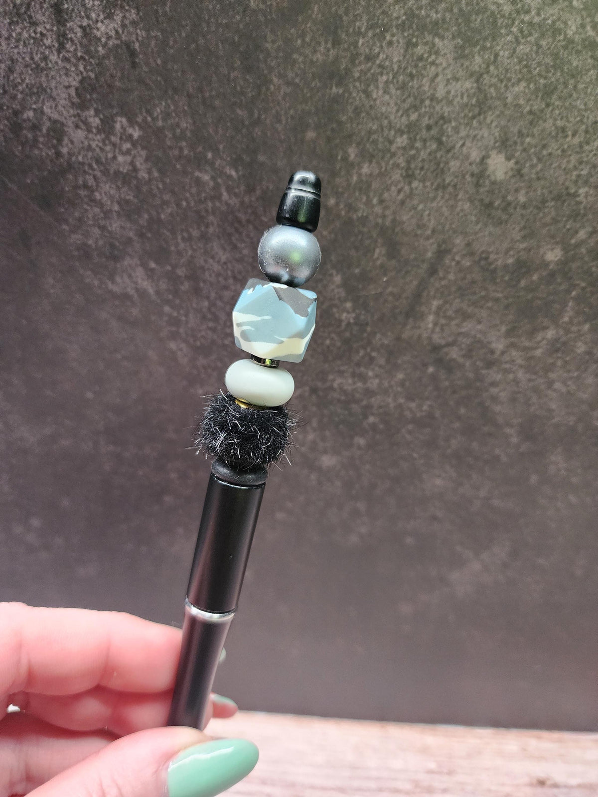 Black & White Collection Silicone Beaded Pens