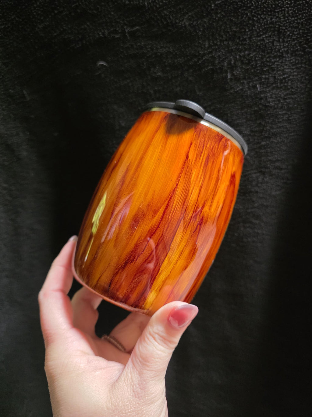 Wood Grain Bear Mug  | 14oz Coffee Mug Stainless Steel Epoxy Mug