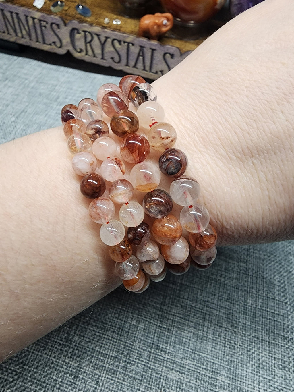 Natural Fire Quartz 8mm Stretch Bracelet