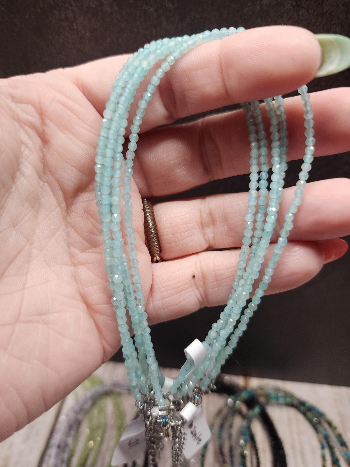 Natural Crystal Anklets | Peridot, Fluorite, Black Spinel, Chrysocolla, Watermelon Tourmaline, Amazonite, Moonstone, Sunstone, Mixed