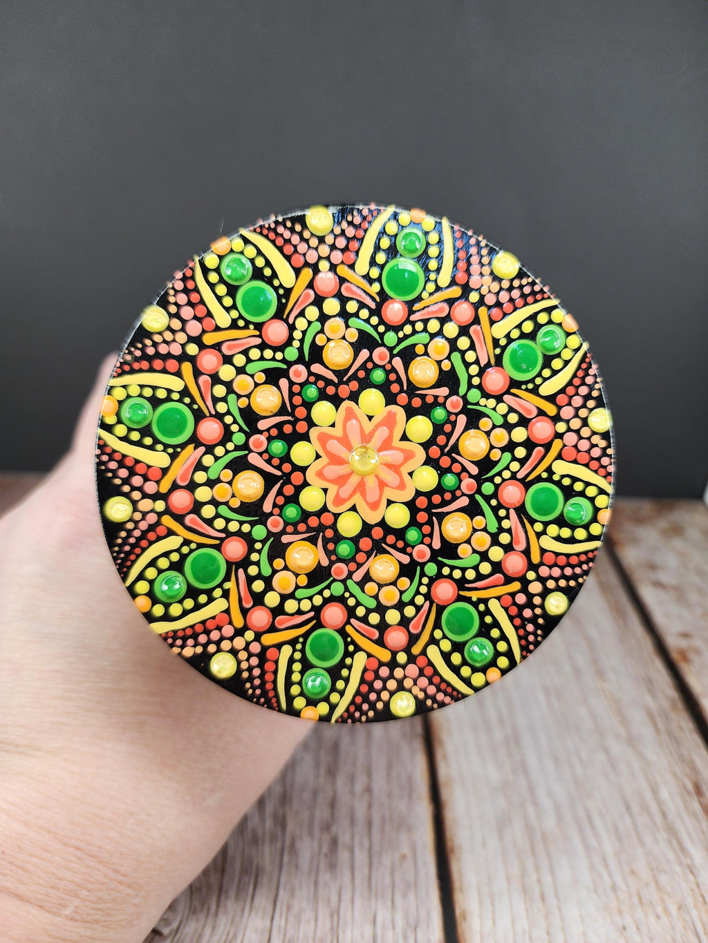 Love Summer Fruit Glass Mandala Stash Jar