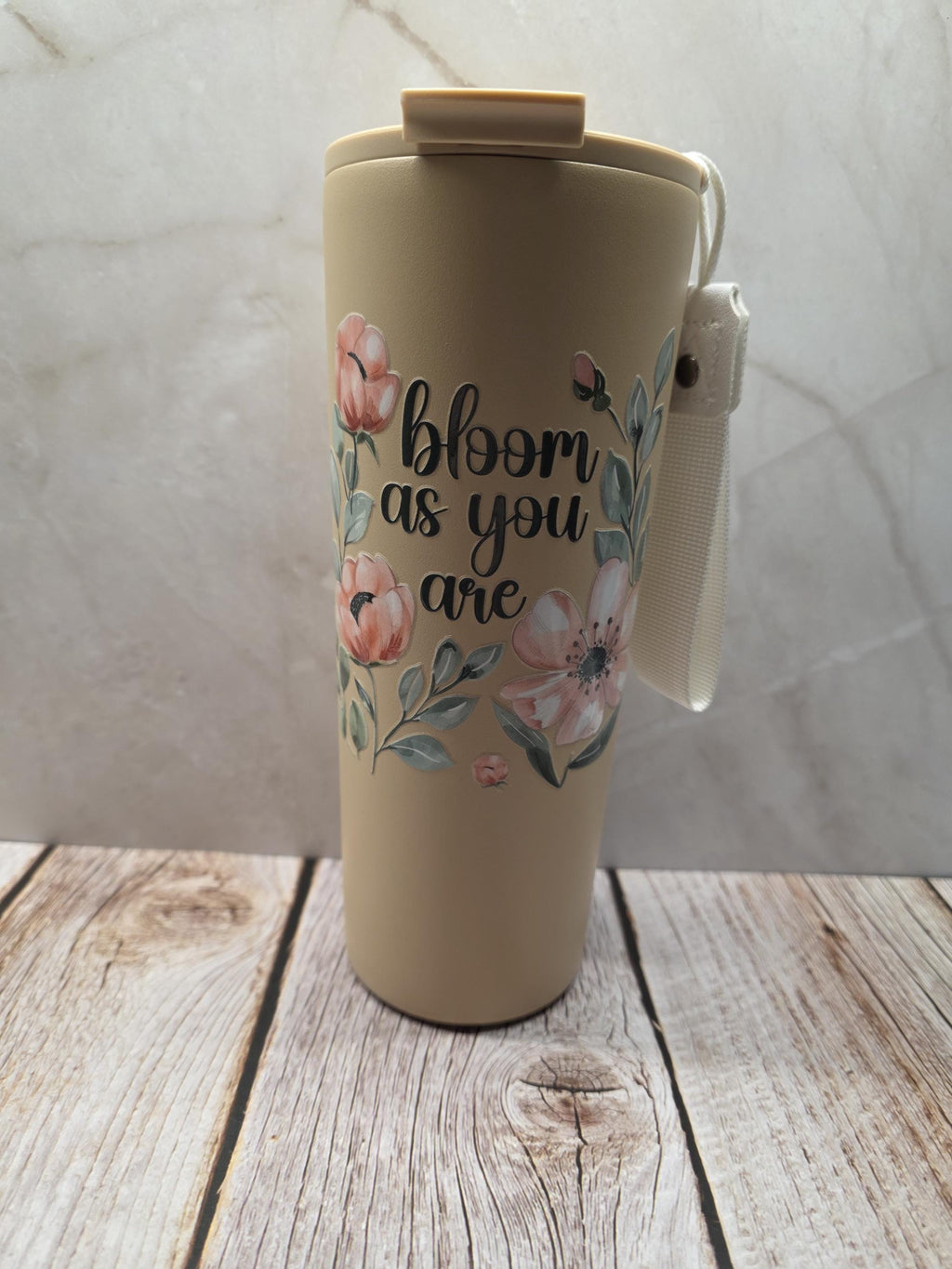 Bloom As You Are Floral | Powder Coated Stainless Steel 24oz Tumbler