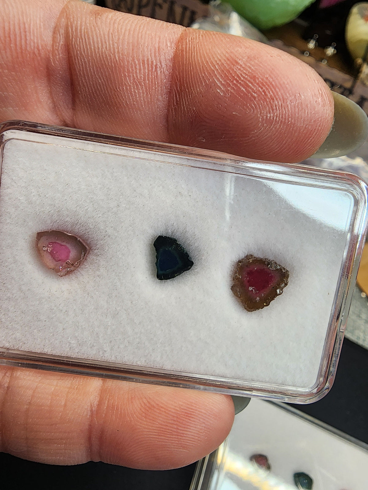 Watermelon & Mixed Tourmaline Slices - 3PC Parcels