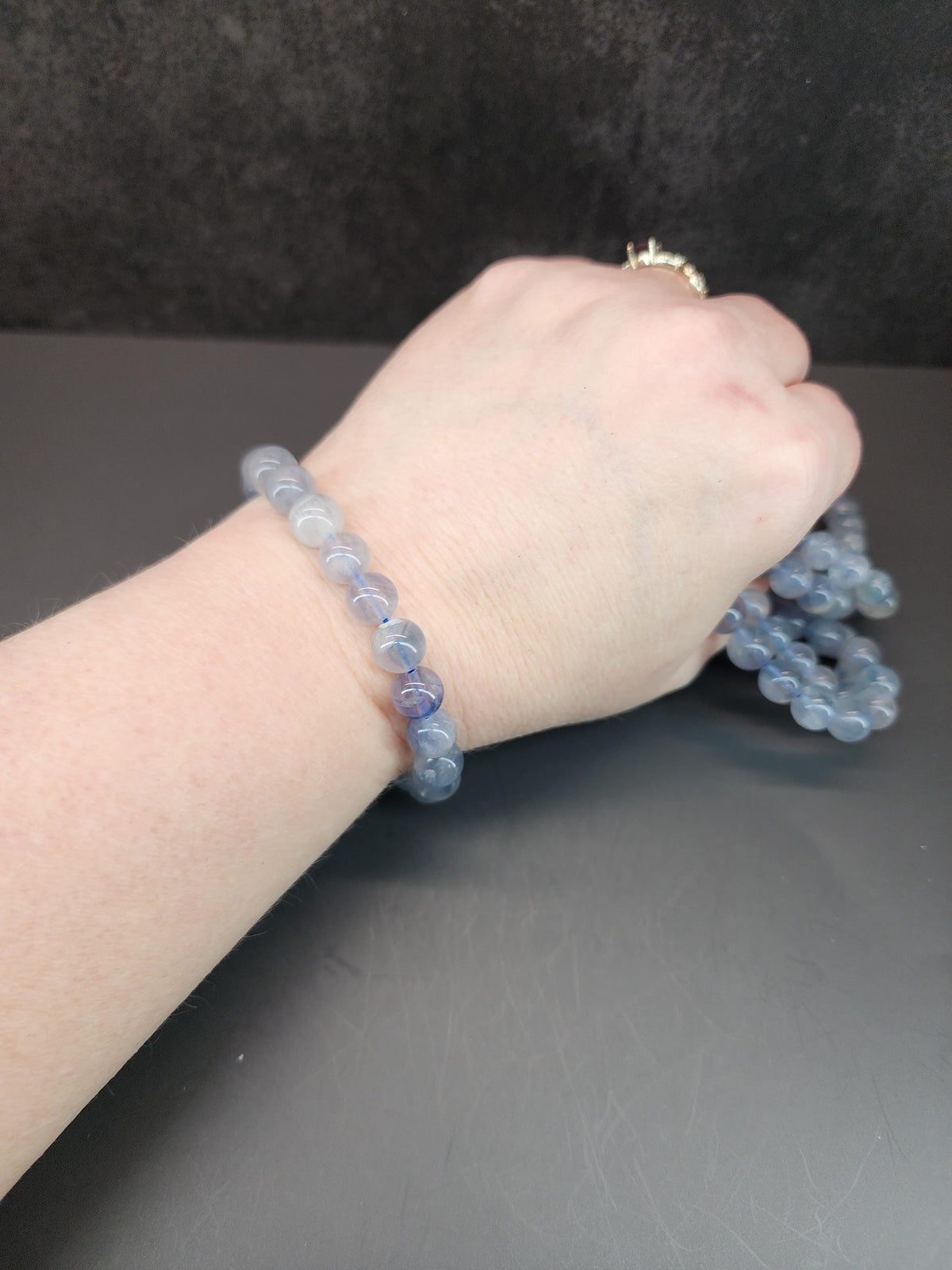 Natural Light Blue Fluorite 8mm Stretch Bracelet