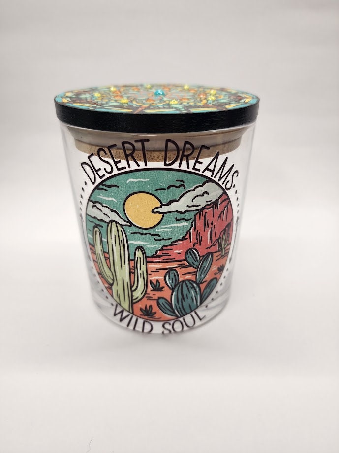 Desert Dreams Wild Soul Mandala Stash Jar