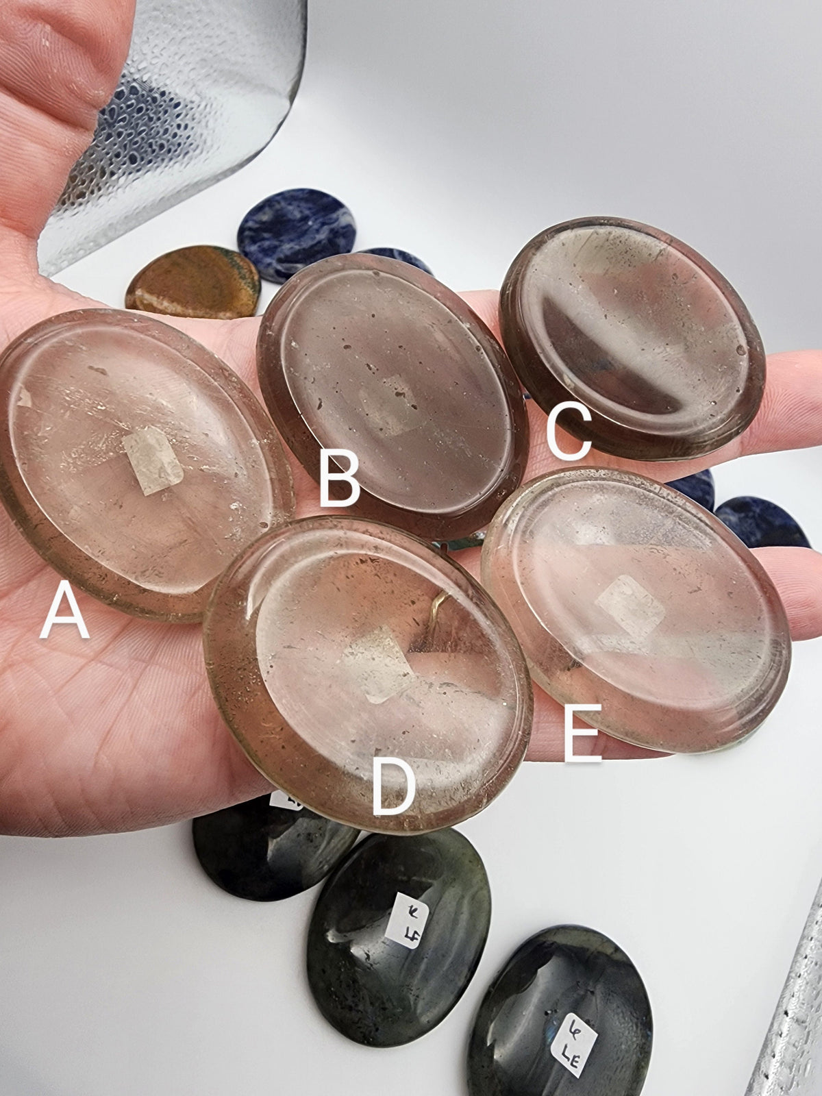 Oval Worry Stones | Sodalite, Smoky Quartz, Ocean Jasper, Labradorite
