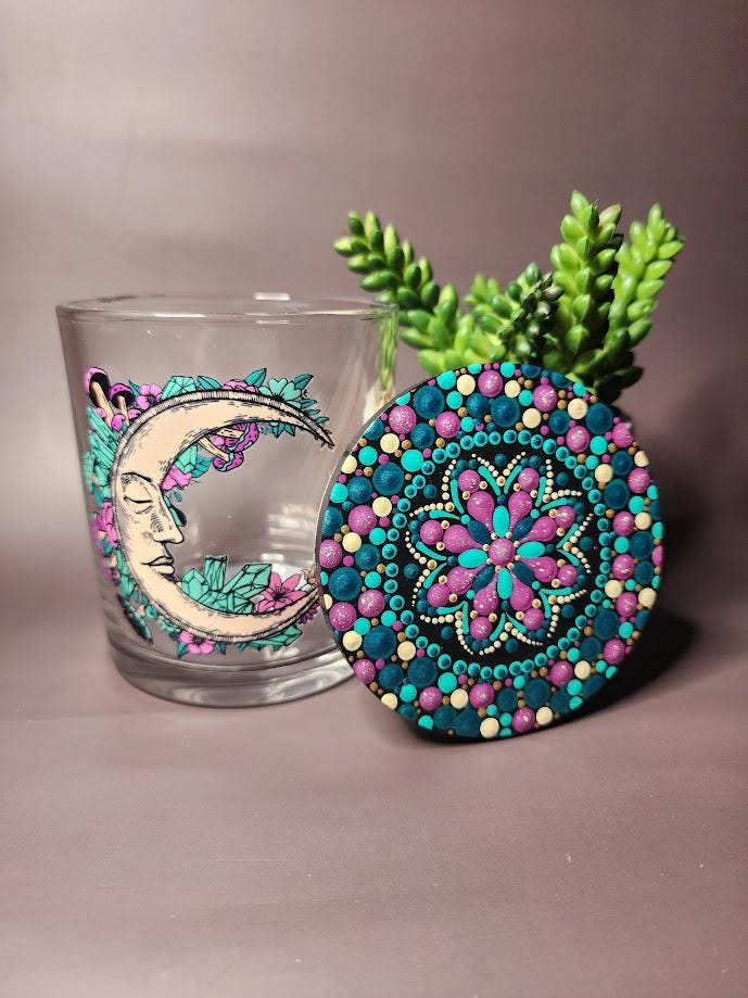 Crystal Moon Mandala Stash Jar