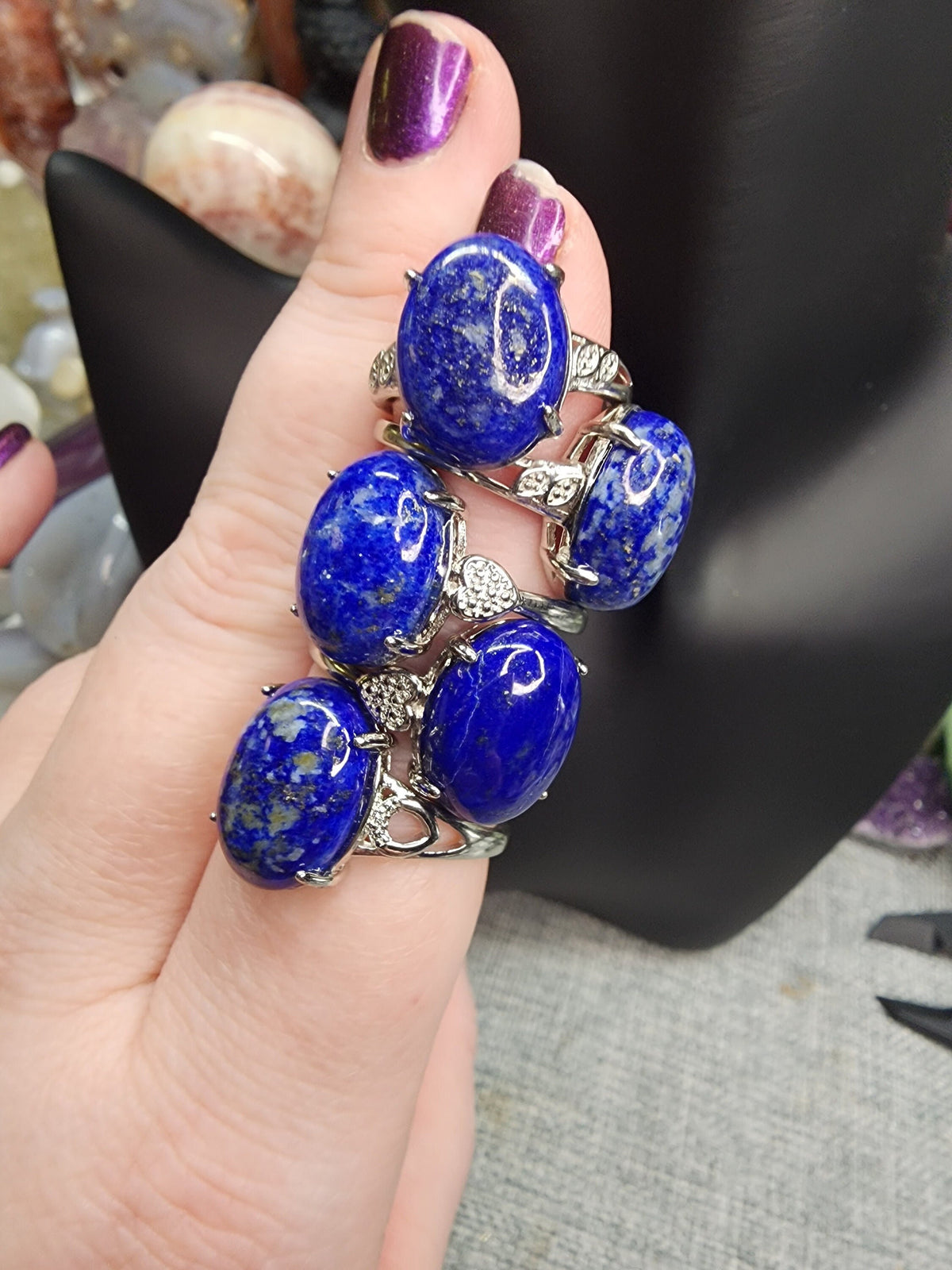 Natural Lapis Lazuli Rings