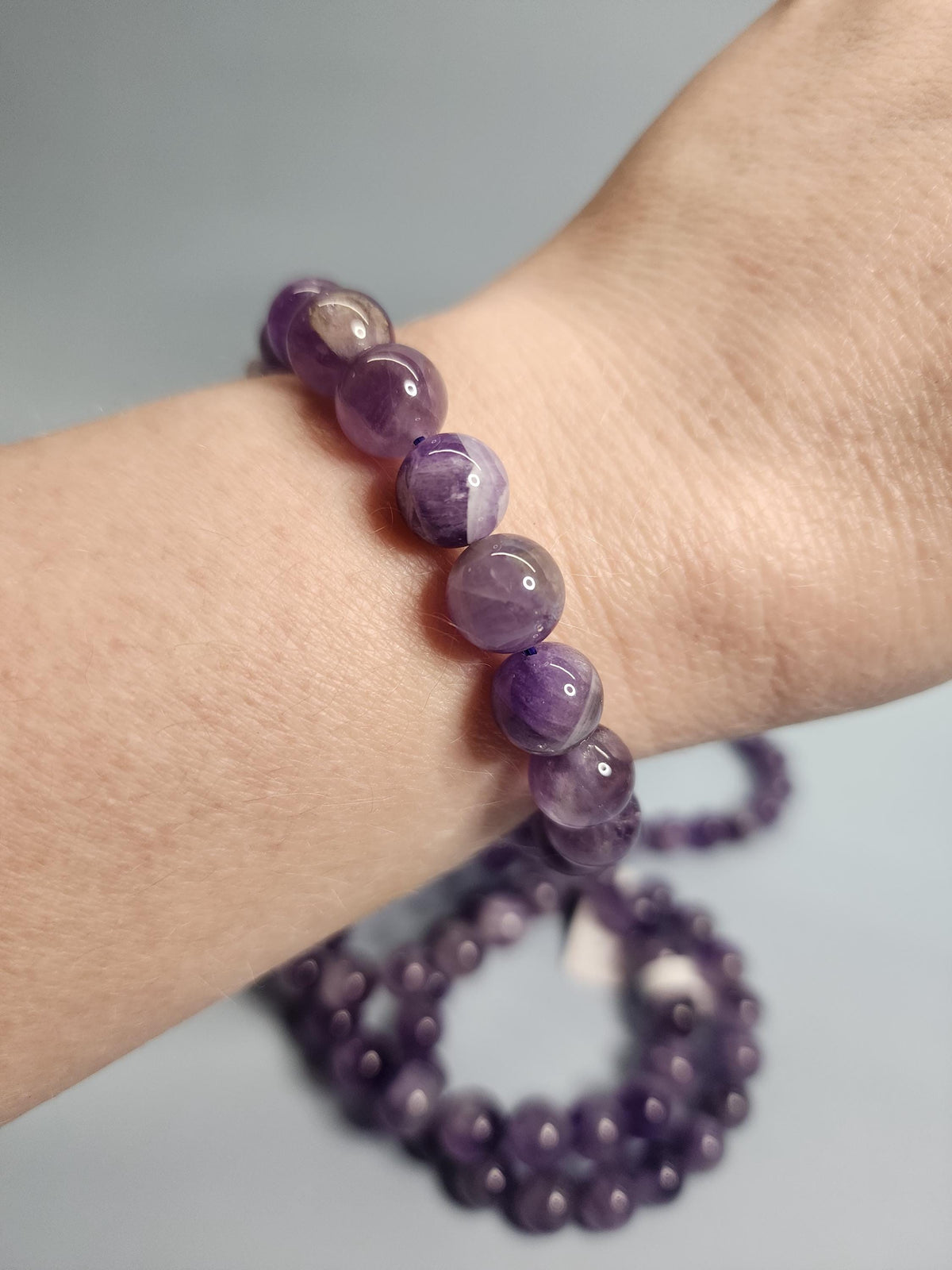 Natural Dream Amethyst 10mm Stretch Bracelet