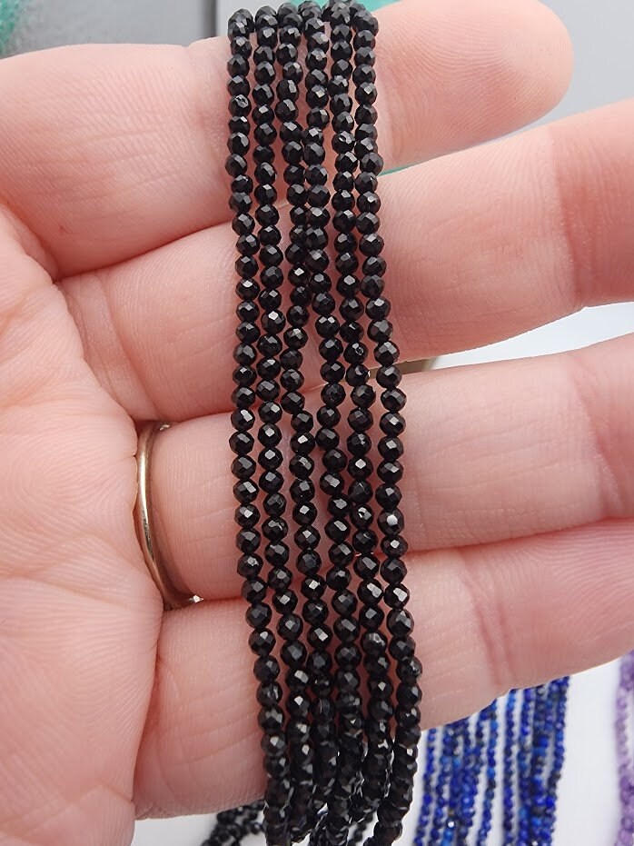 Natural Crystal Necklace | 2mm Faceted 16" with 2" Extension